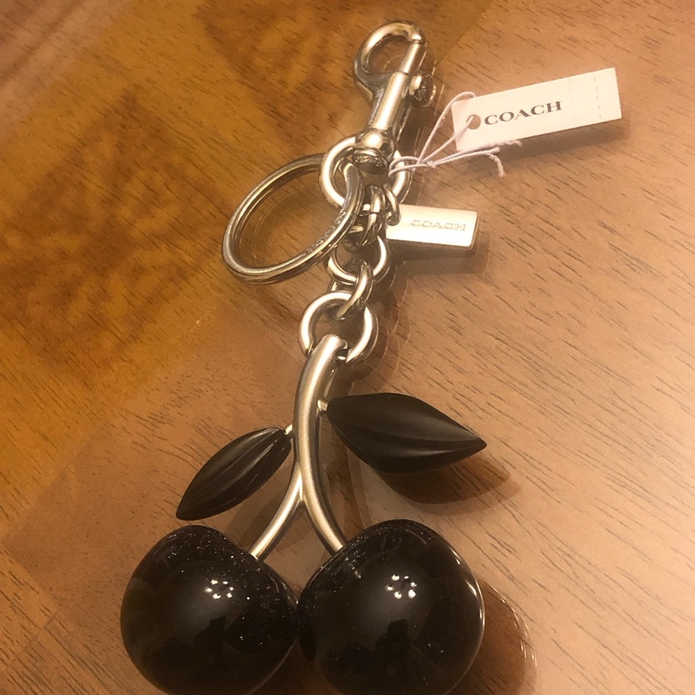Coach Signature Black Cherry Bag Charm